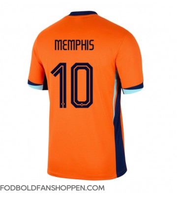 Holland Memphis Depay #10 Hjemmebanetrøje EM 2024 Kortærmet